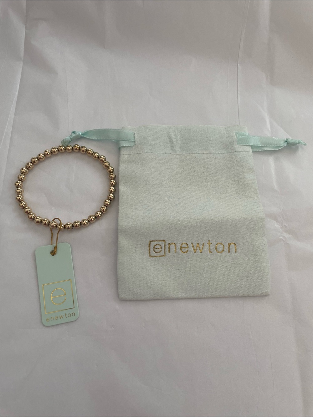 eNewton Classic Gold 5mm Bead Bracelet BRAND NEW WITH TAGS